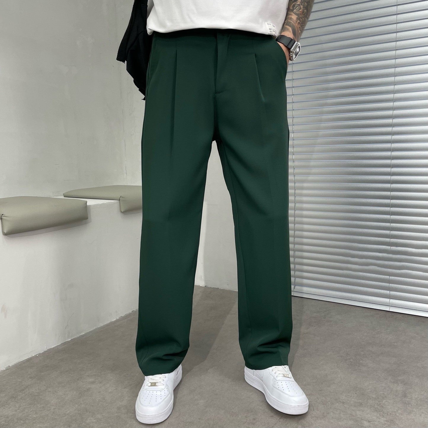 Spencer - Pantalon homme moderne et large, style décontracté