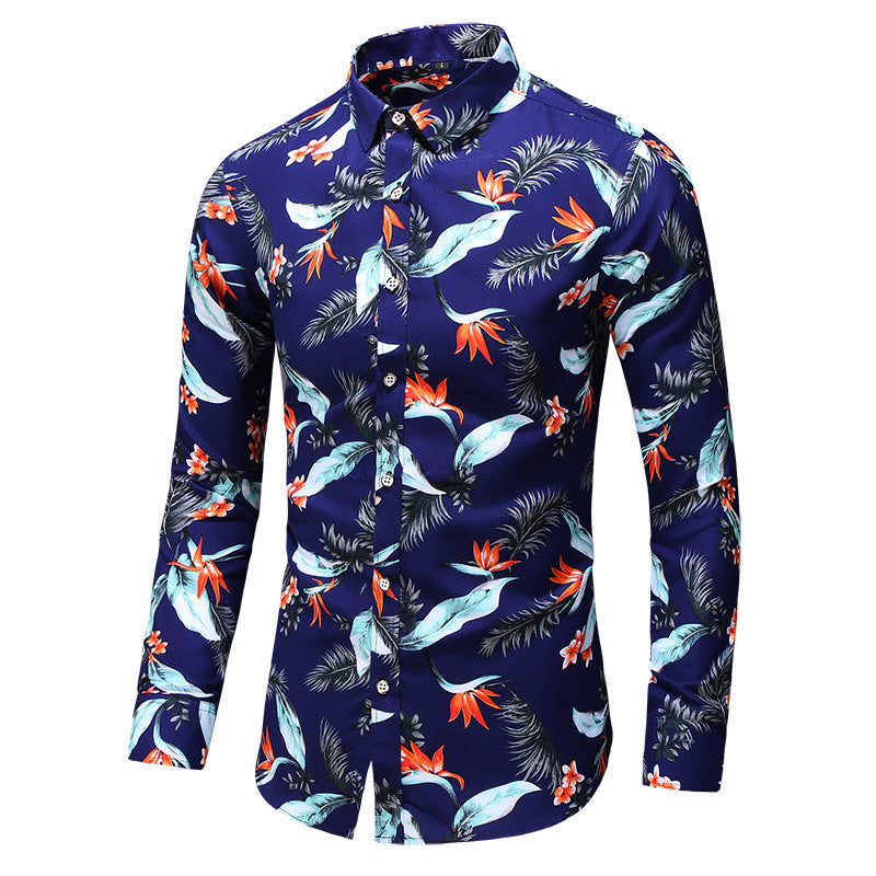 Dexter - Chemise à manches longues imprimée et élégante pour hommes