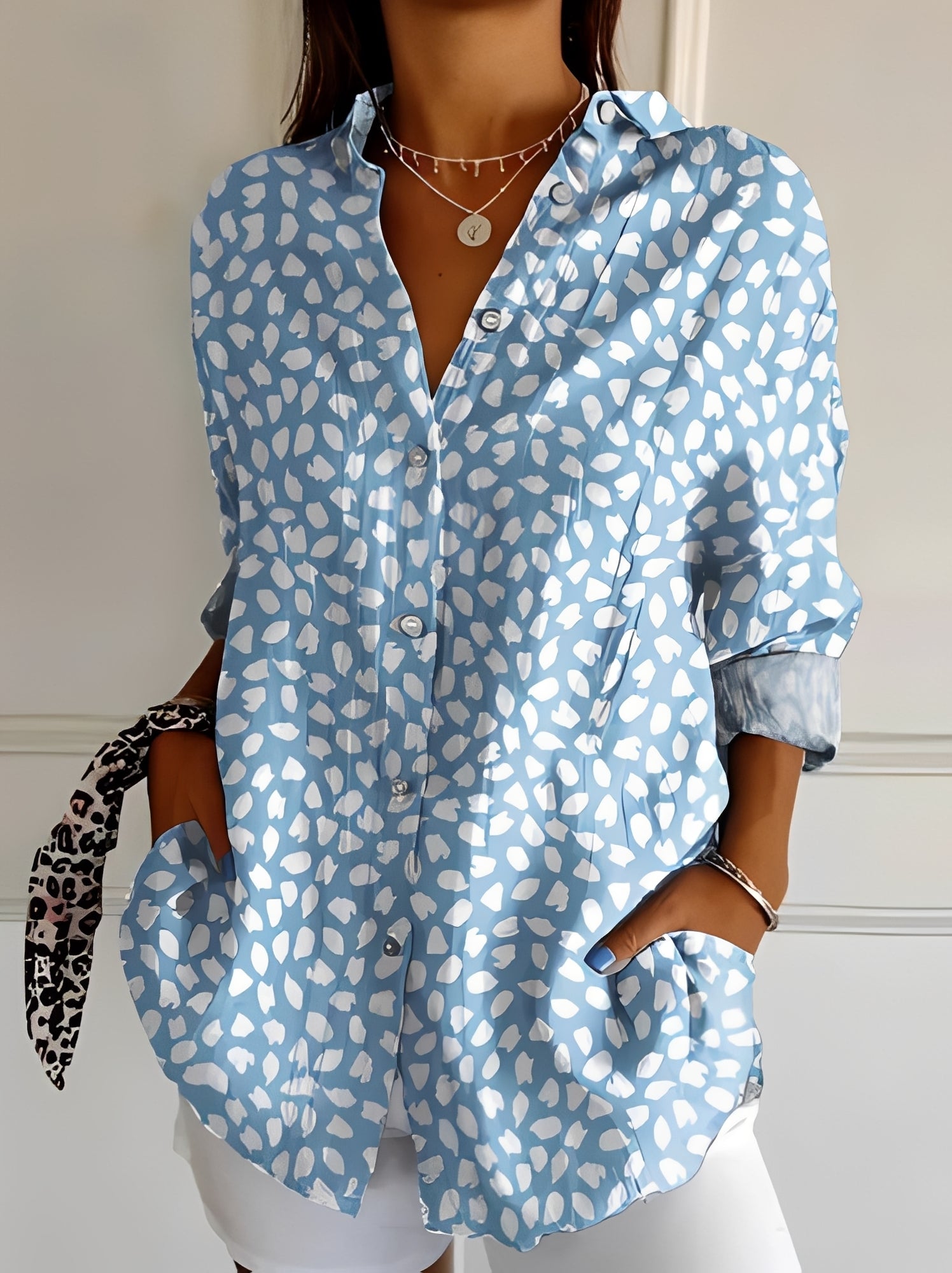 Jessica - Blouse élégante avec motif fleuri pour femmes