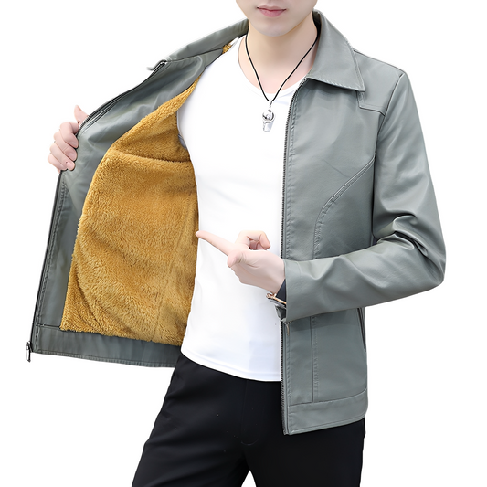 Matt - Elegant leather jacket for men