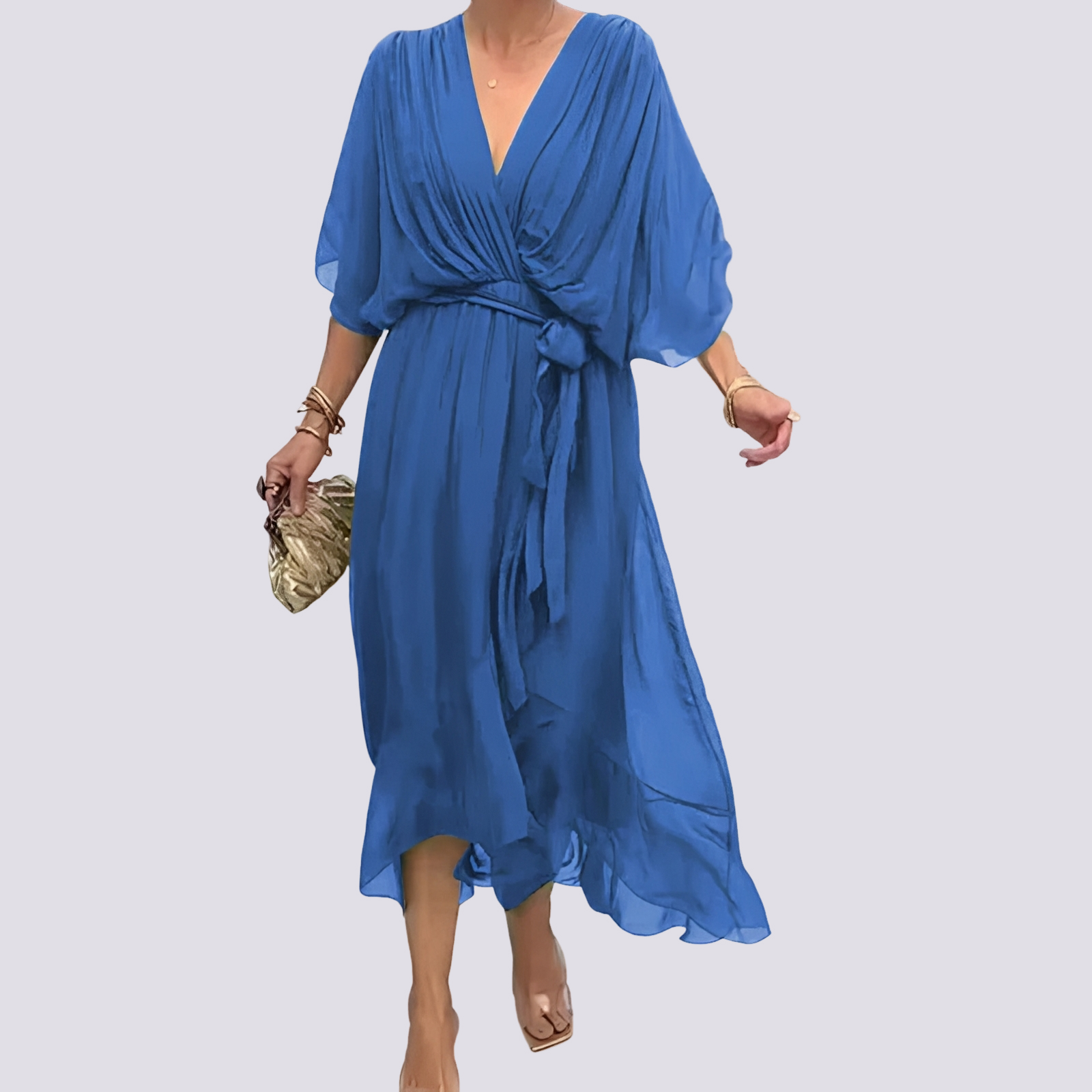 Jane - Robe Irrégulière avec Col en V