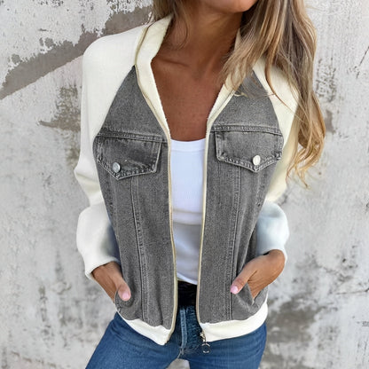 Libby - Denim jacket for women, casual style with raglan sleeves