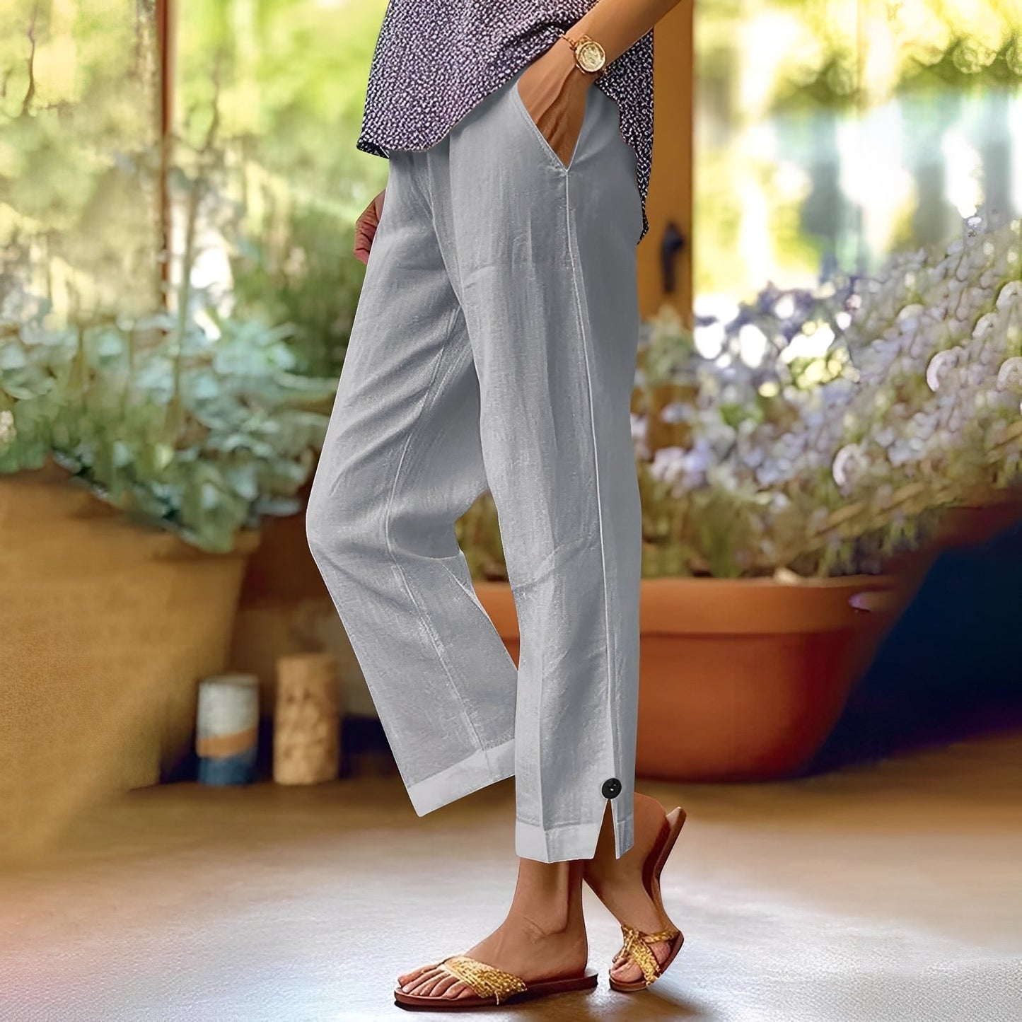 Kassia - Pantalon en lin d'été pour femmes