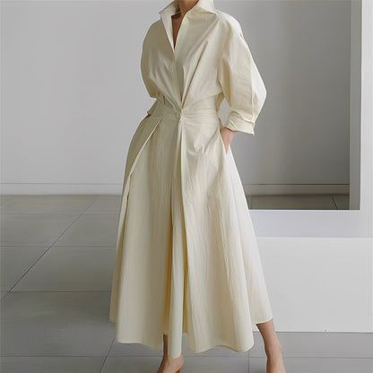 Lavina - Robe large à manches longues avec poches pour femmes
