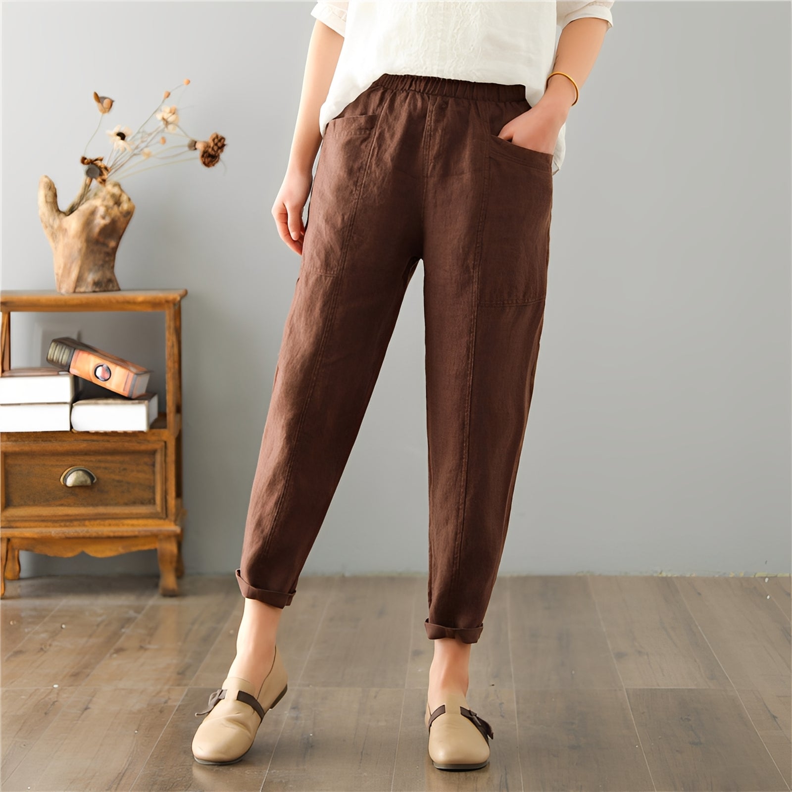Gretchen - Pantalon de loisirs décontracté avec poches pour femmes