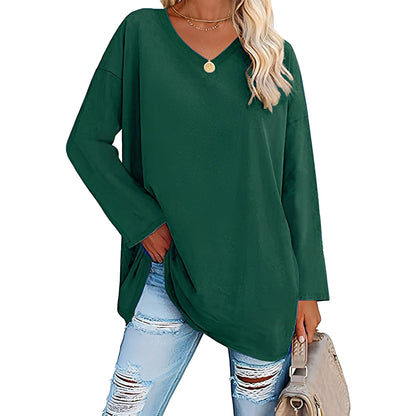 Laëtitia - Loose and elegant long-sleeved blouse for women