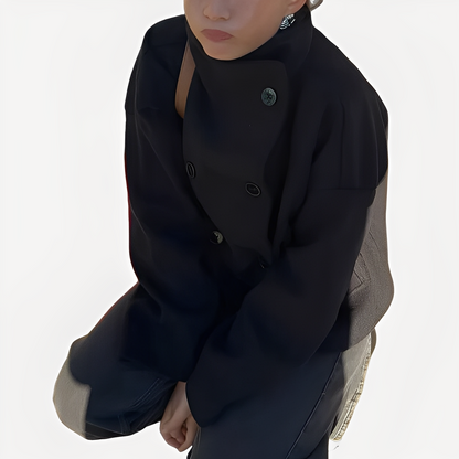 Carolyn - Élégant manteau en laine avec boutonnage simple pour femmes