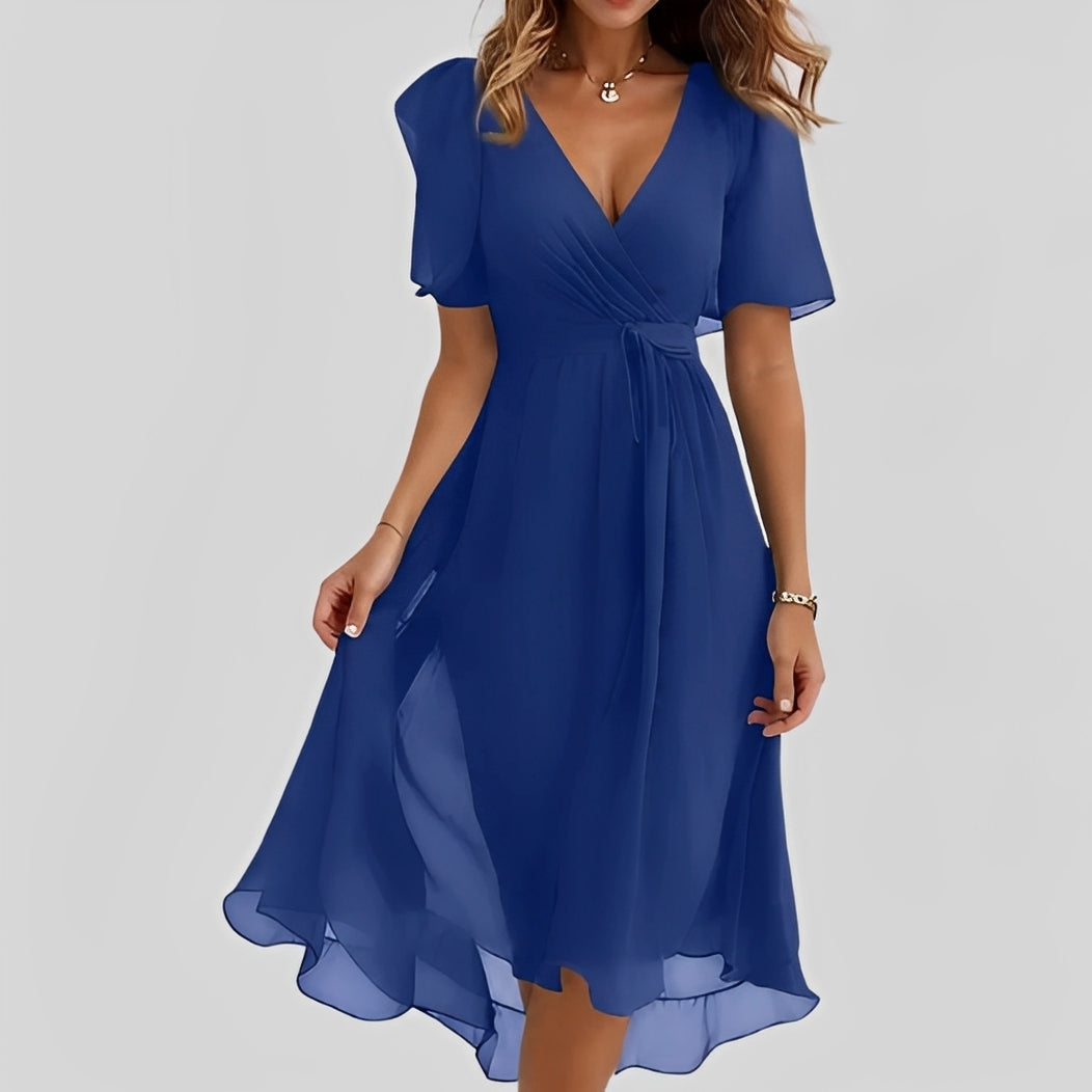 Emelia - Robe en chiffon à fleurs