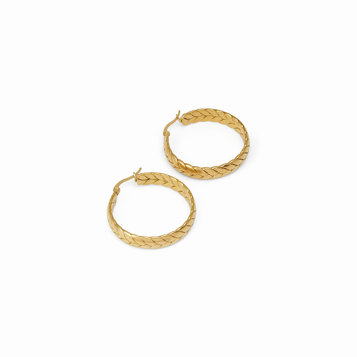Cassandre – Créoles tressées dorées 18K