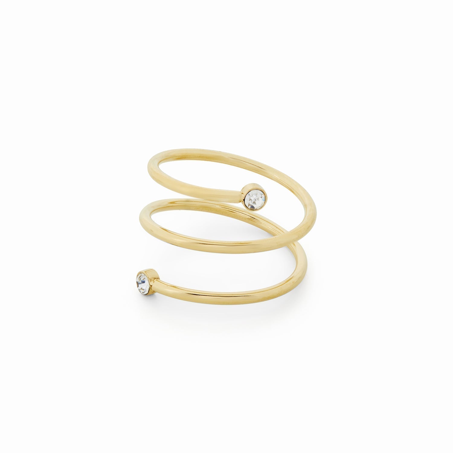 Riza – Bague spirale avec pierre
