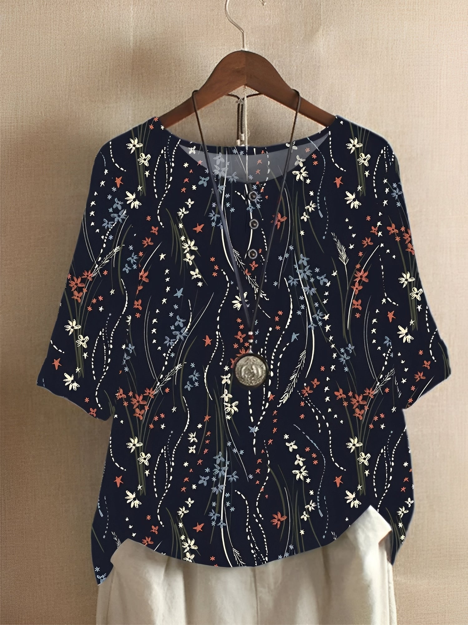 Hennie - Chemise imprimée, coupe ample pour femmes