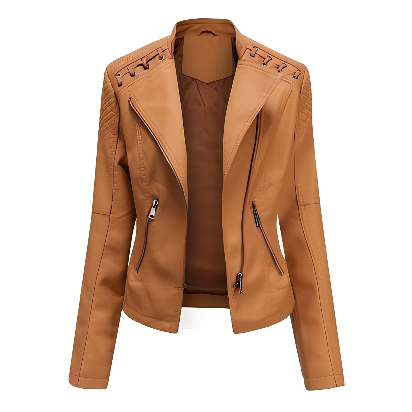 Inès - Refined leather jacket for women