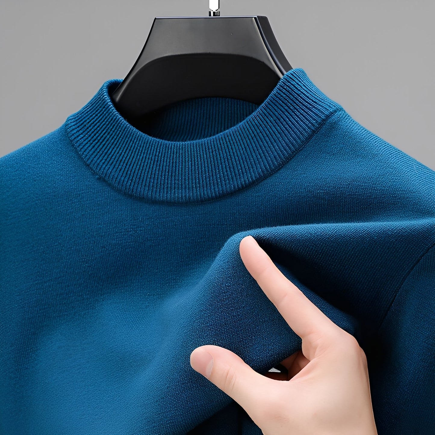 Davis - Pull en cachemire décontracté pour hommes avec ourlet