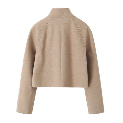 Keeley - Veste courte avec col haut et boutons pour femmes