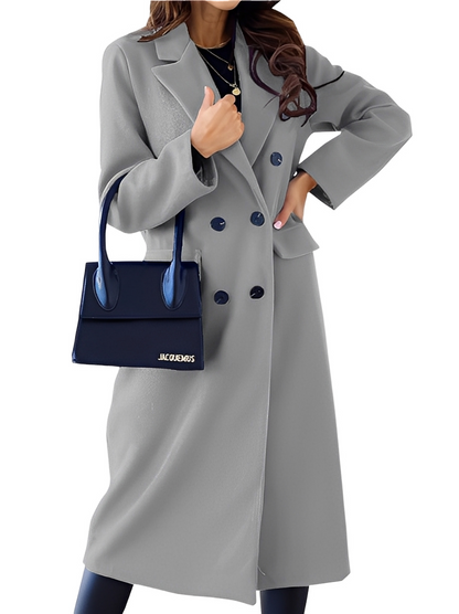 Jocelin - Manteau élégant et cosy à double boutonnage pour femmes