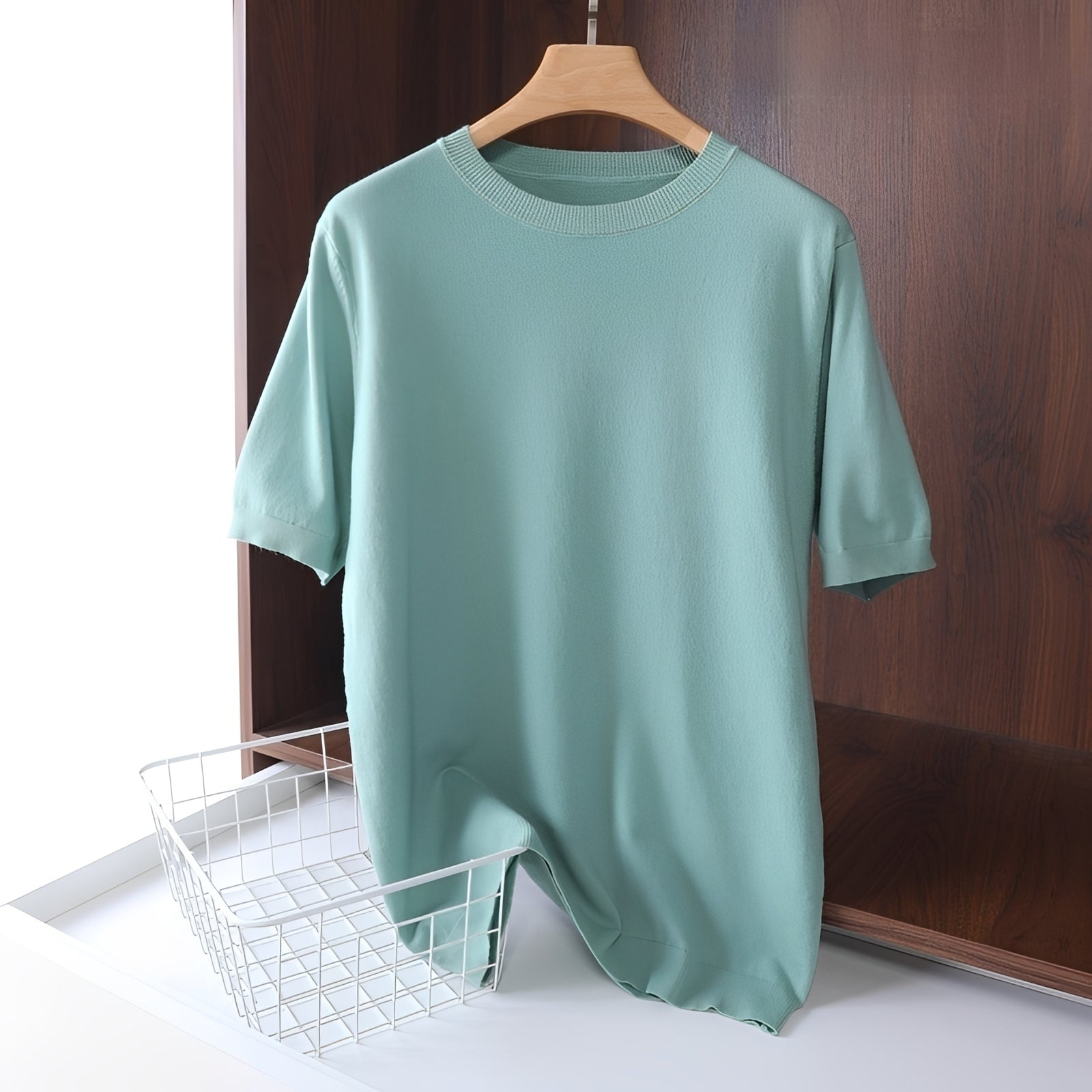 Nannie - T-shirt décontracté avec col rond pour femmes