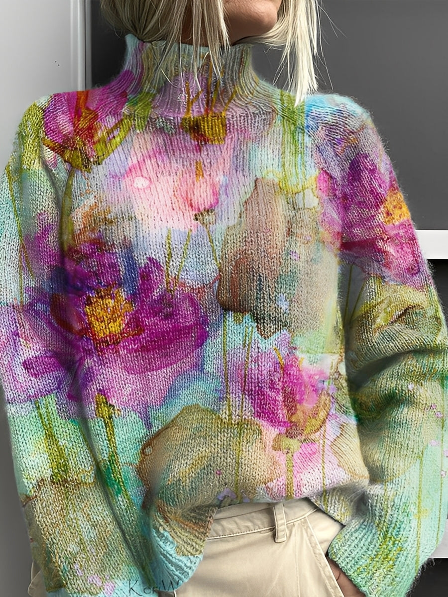Amy - Pull femme élégant à col roulé
