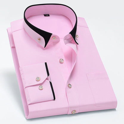 Tanner - Chemise à manches longues décontractée avec poche pour hommes