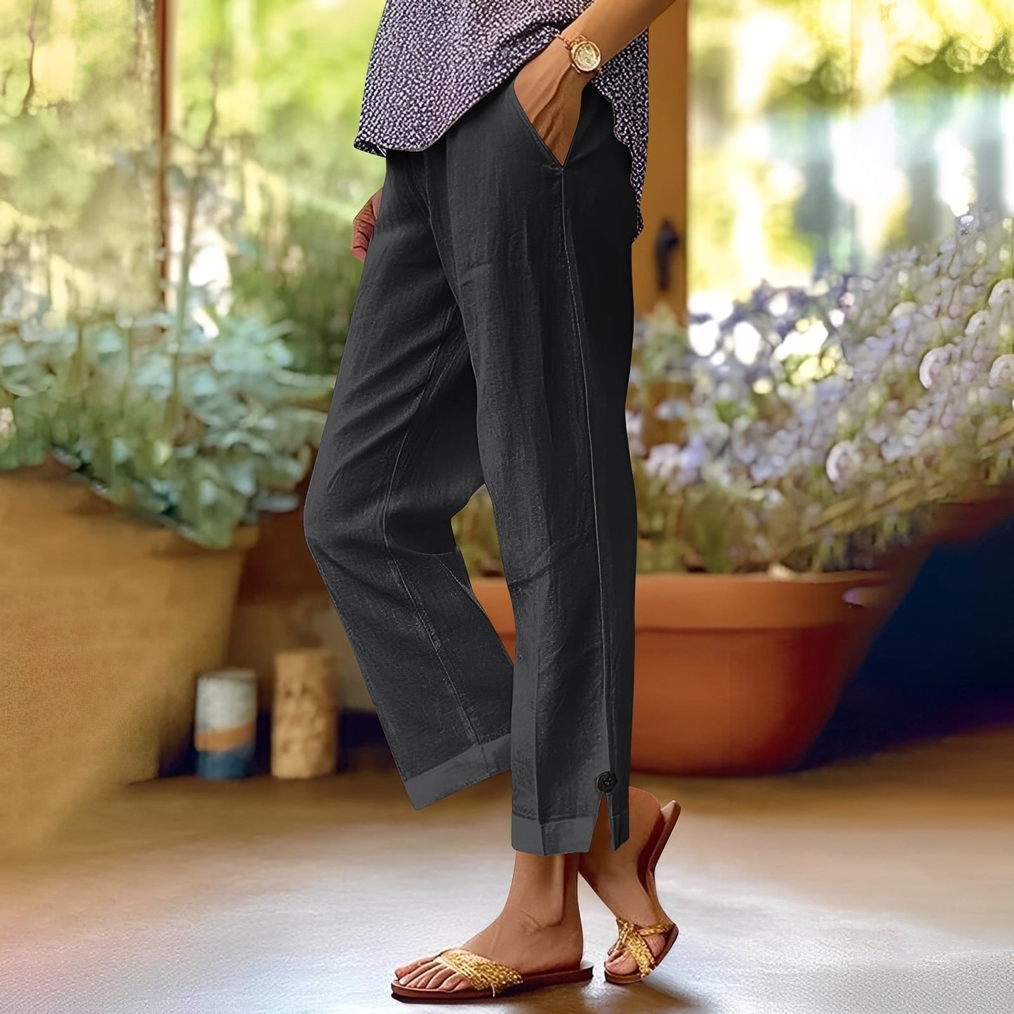 Kassia - Pantalon en lin d'été pour femmes