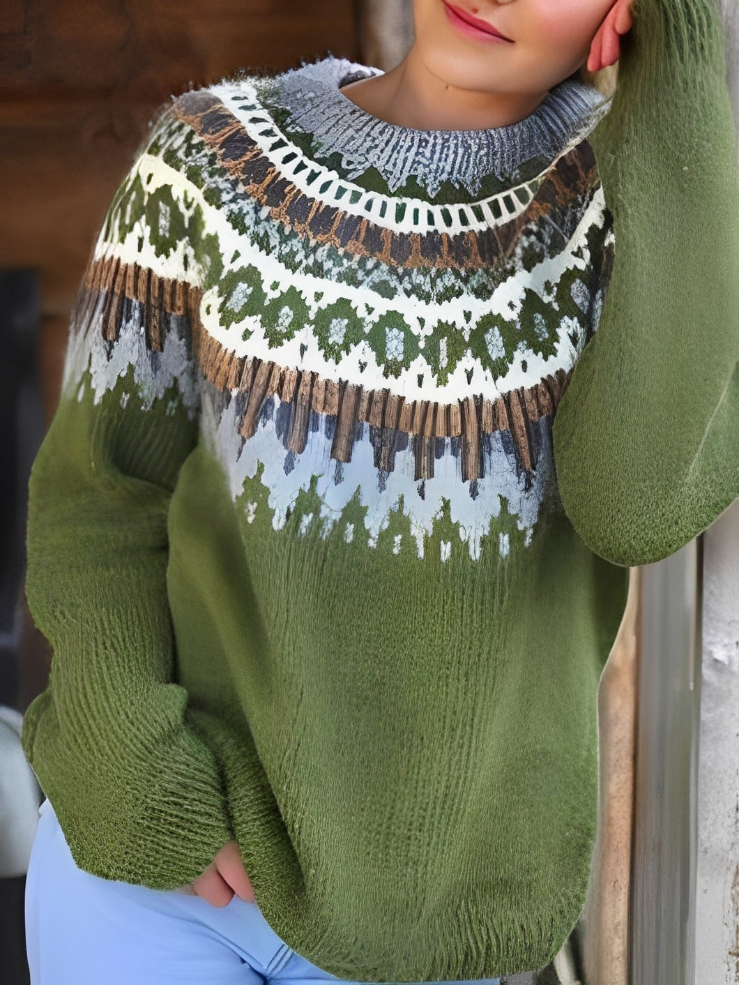 Lorine - Pull chaud avec motif élégant pour femmes