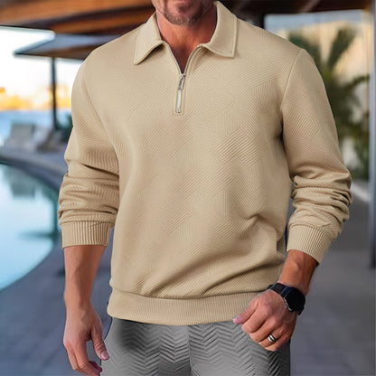 Bertoldo - Men's trendy half-zip sweater