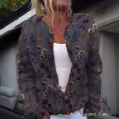 Wilda - Cardigan chic et confortable à motif floral pour femmes