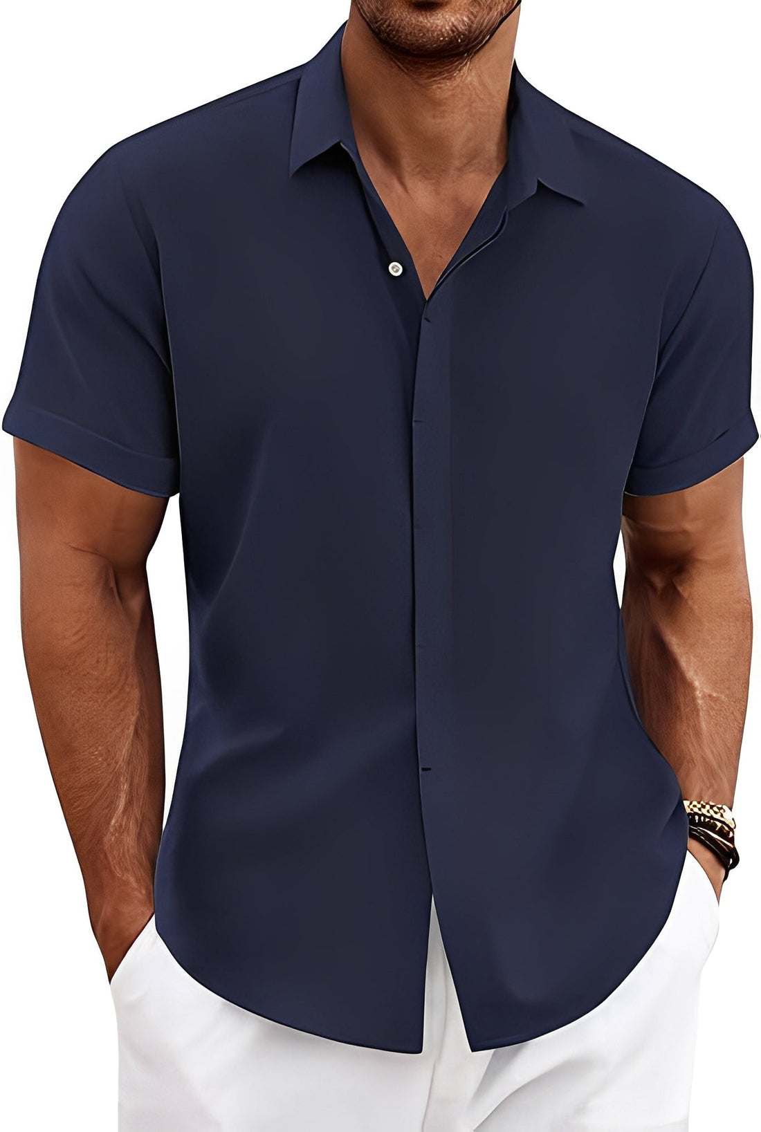 Denzil - Chemise respirante à manches courtes pour hommes