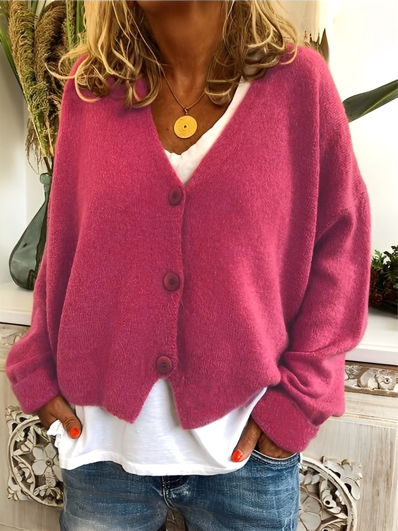 Evette - Gilet décontracté avec boutons pour femmes