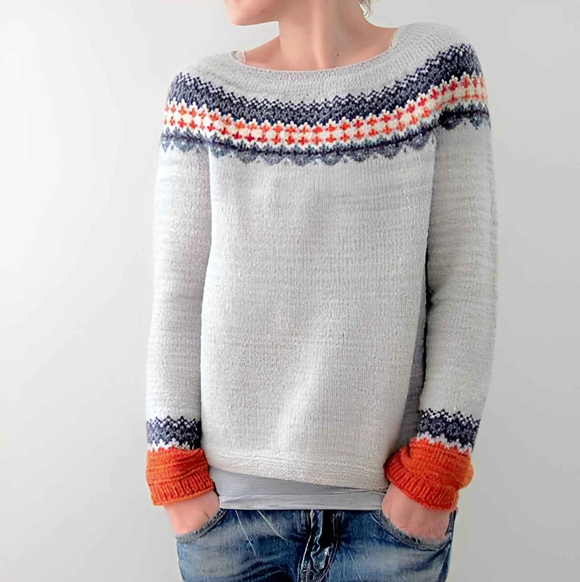 Christiana - Pull imprimé classique pour femmes