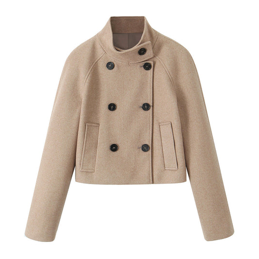 Keeley - Veste courte avec col haut et boutons pour femmes