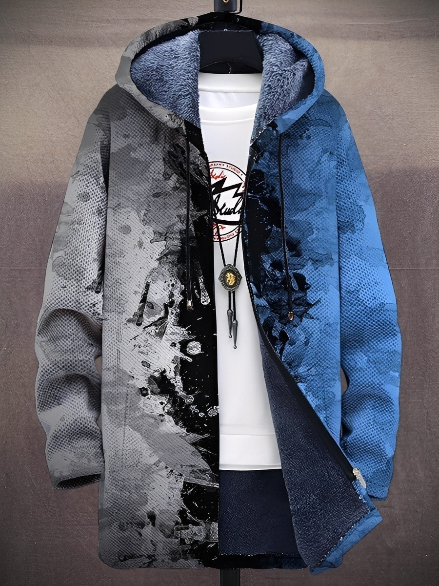 Trenton - Manteau élégant à capuche avec imprimé pour hommes
