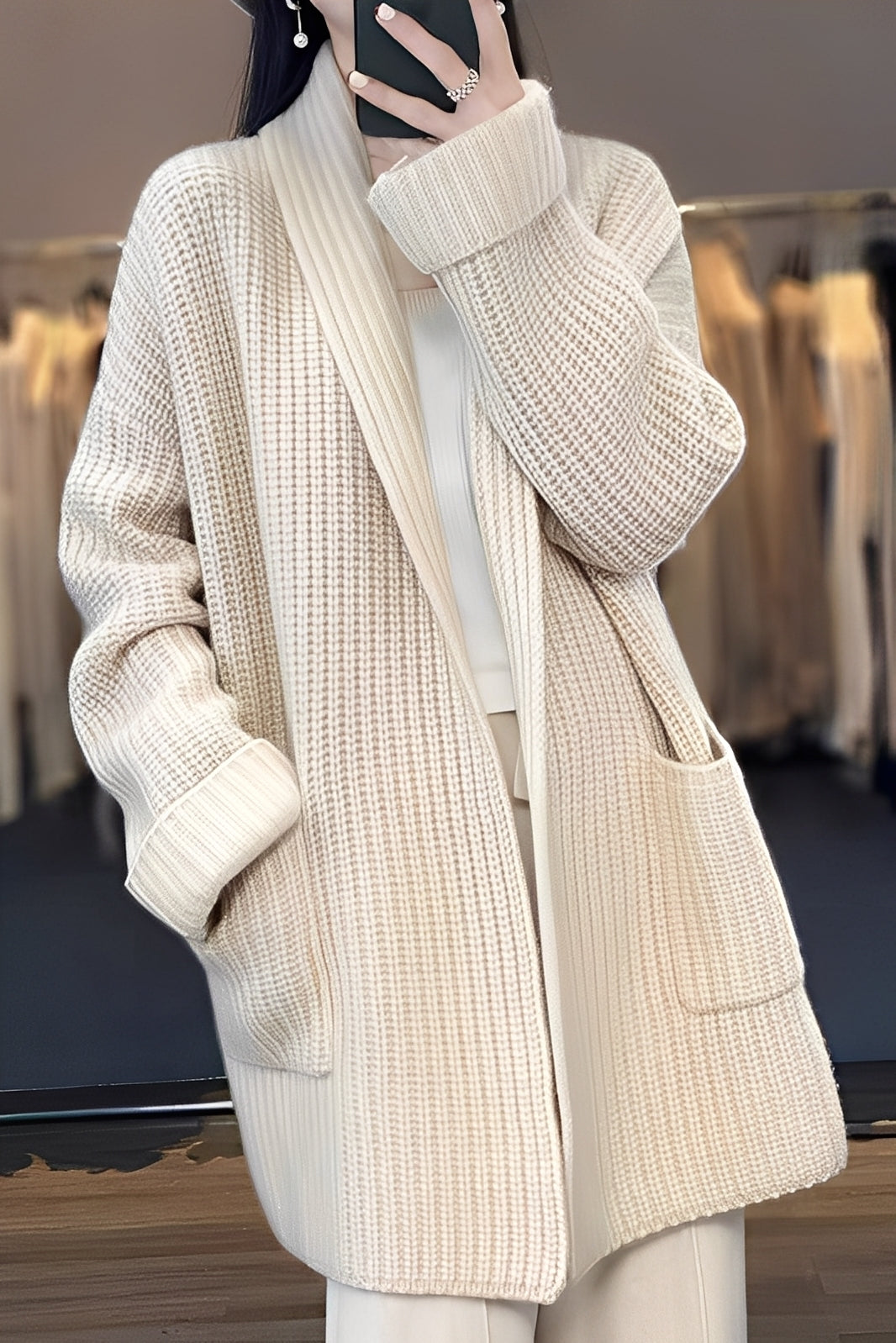 Suzanna - Cardigan long chic pour femme