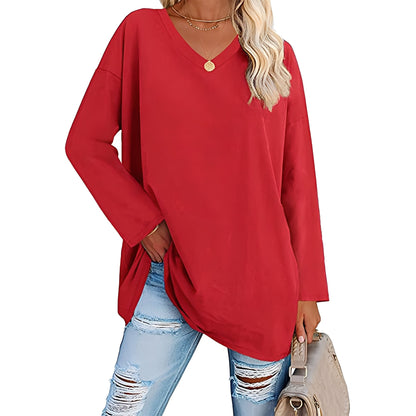 Laëtitia - Loose and elegant long-sleeved blouse for women