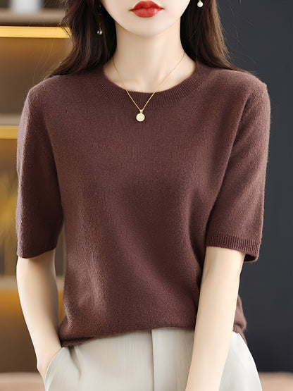 Blandine - Short-sleeved sweater for women