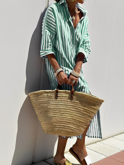 Amélie - Women's dress with traditional stripes