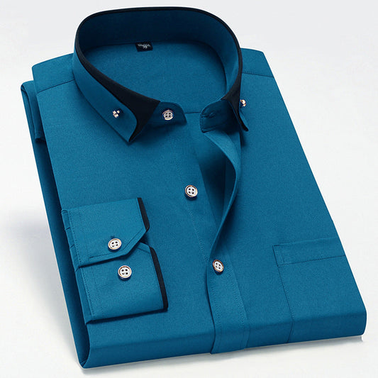 Tanner - Chemise à manches longues décontractée avec poche pour hommes