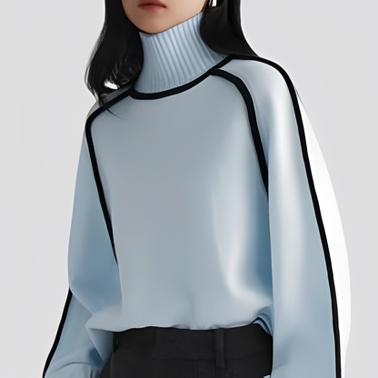 Azalea - Women's sweater with wide and elegant turtleneck collar