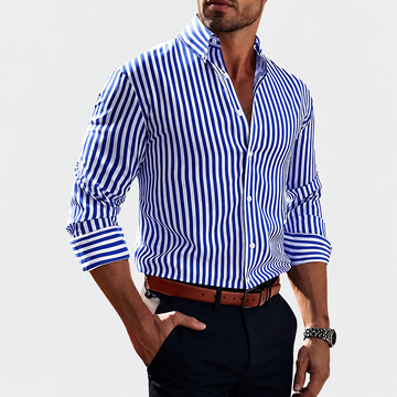 Hassan - Chemise classique avec rayures pour hommes
