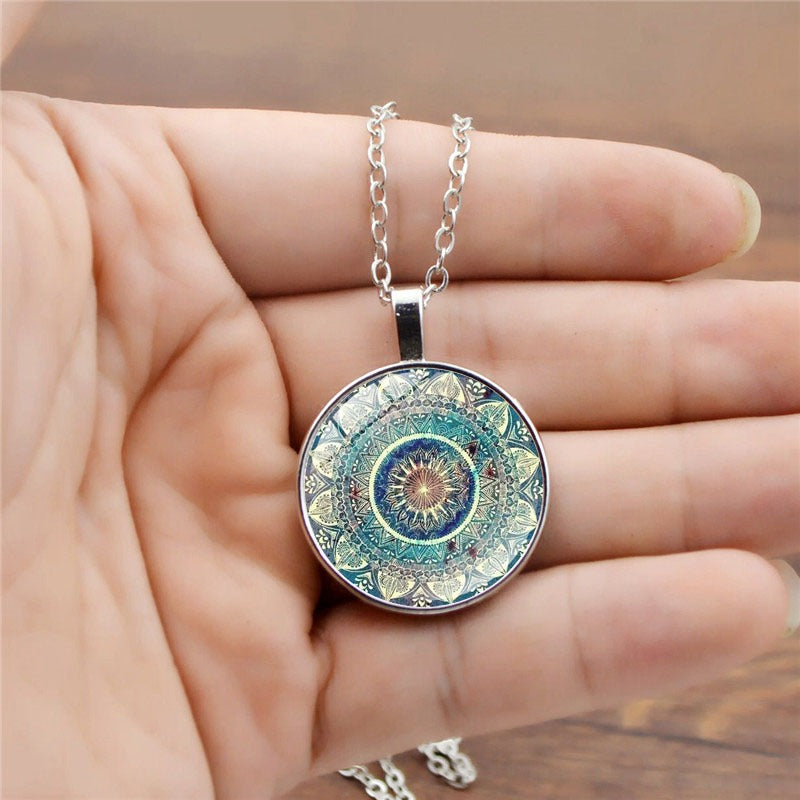 Indira – Collier d'harmonie de mandala bleu