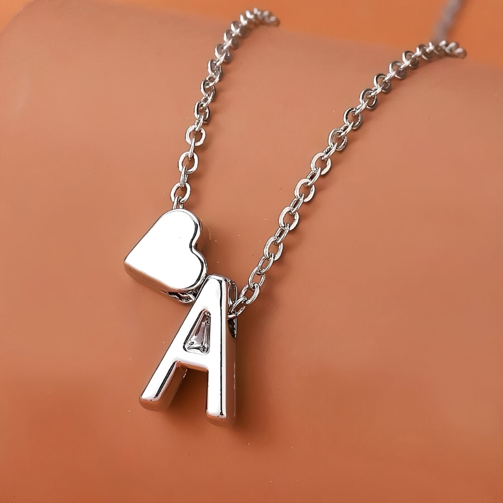 Ensemble de bijoux en cœur initial - ensemble de bijoux Initial Love