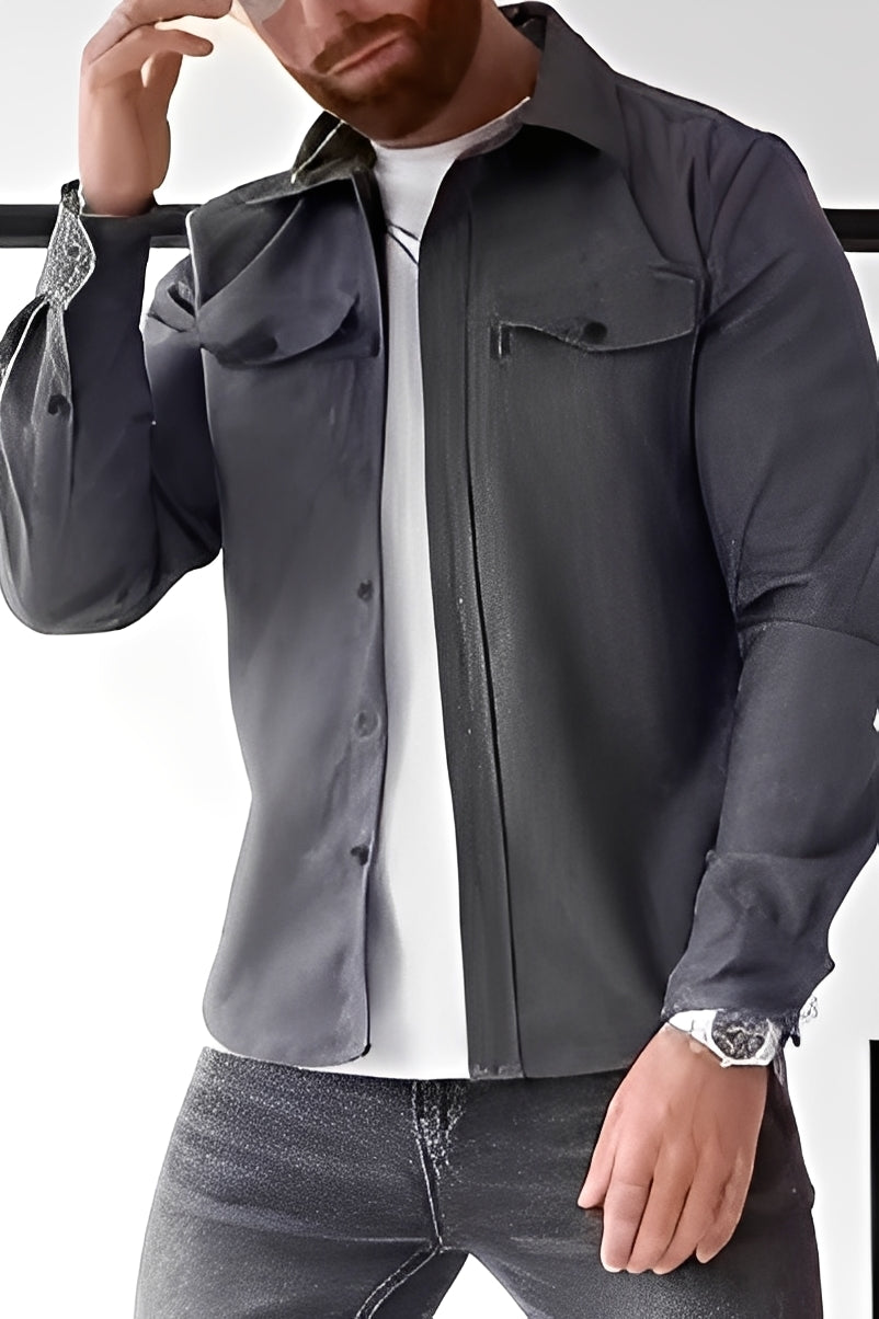 David - Chemise décontractée pour hommes avec poches