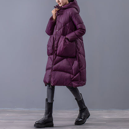 Ronnette - Manteau décontracté à capuche avec grandes poches pour femmes