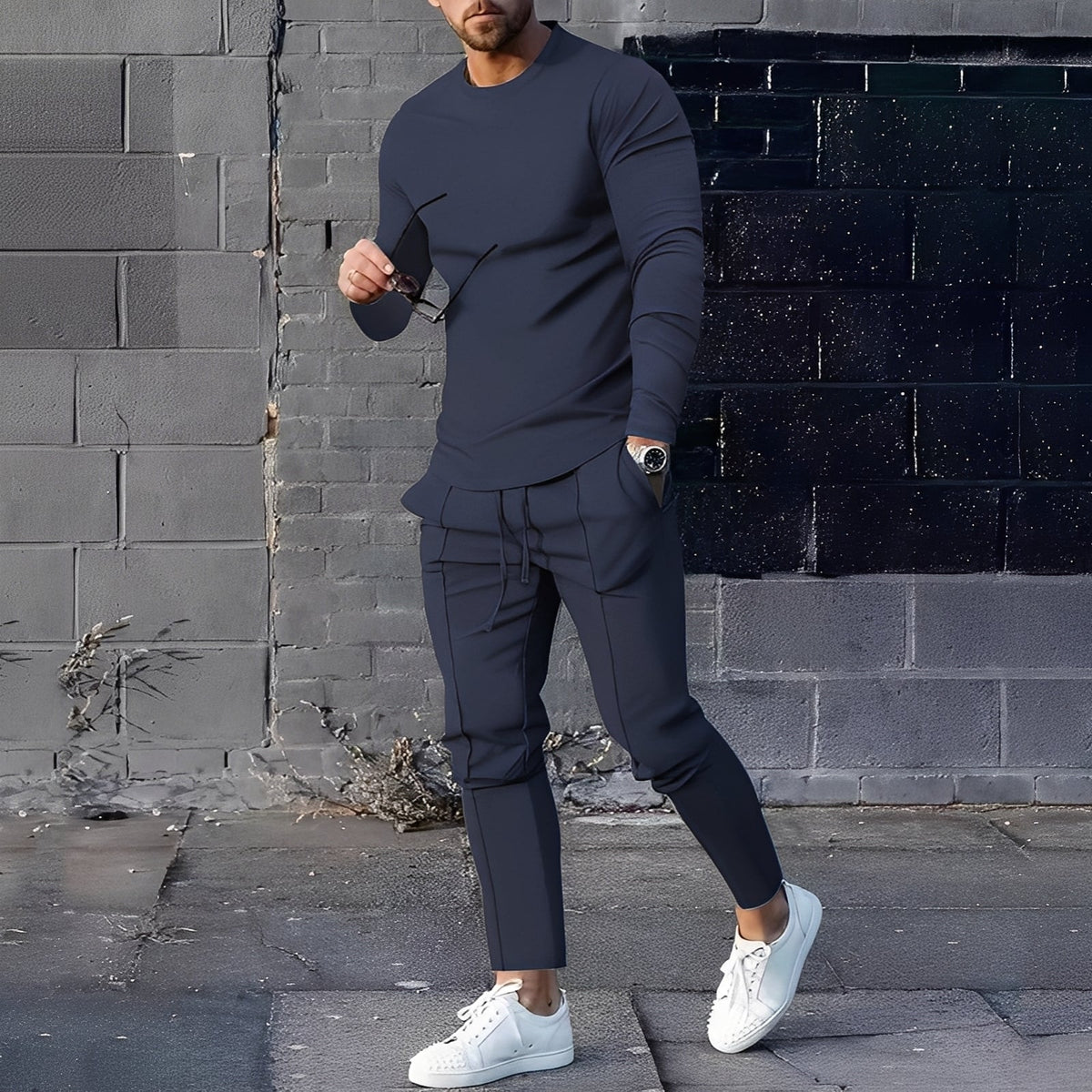 Adelard - Ensemble pour hommes composé d'un pull et d'un pantalon