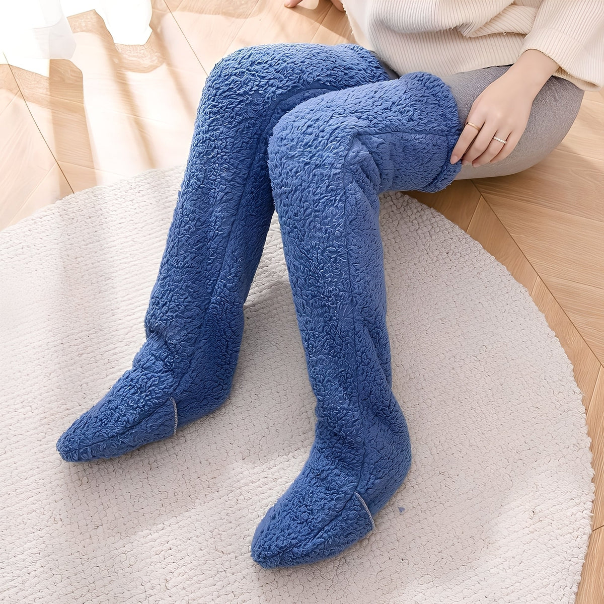 Camellia - Chaussettes d'hiver chaudes au-dessus du genou pour femmes