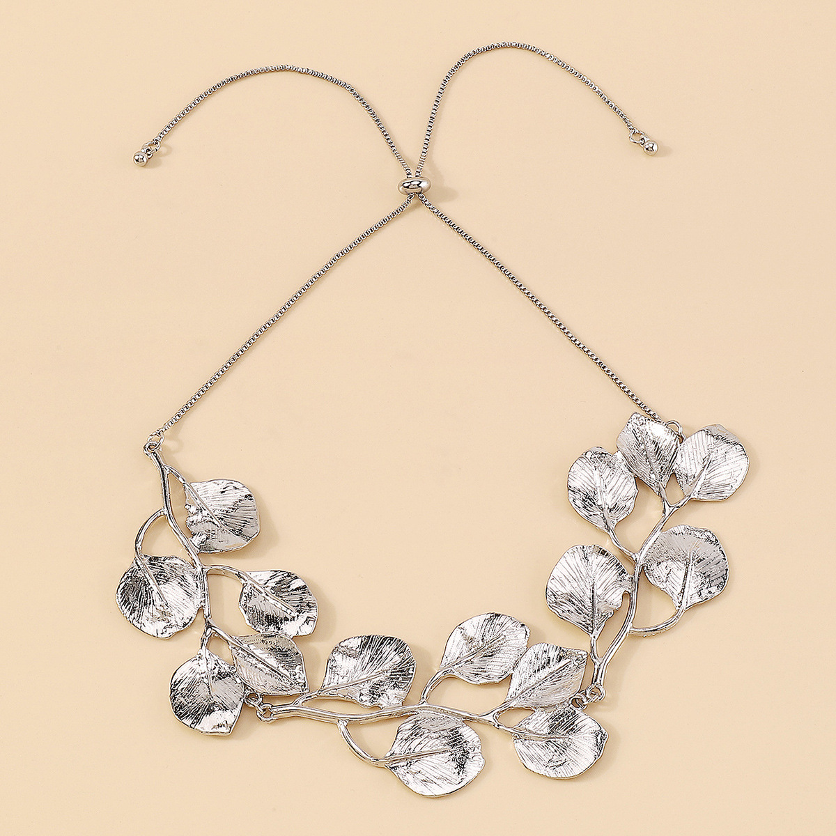 Golden Leaf - Collier de feuille de figuier vintage