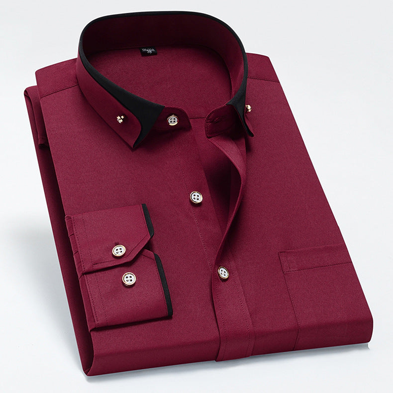 Tanner - Chemise à manches longues décontractée avec poche pour hommes