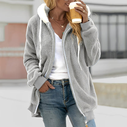 Chloe - Warme Kapuzenjacke für Damen mit Sherpa-Futter