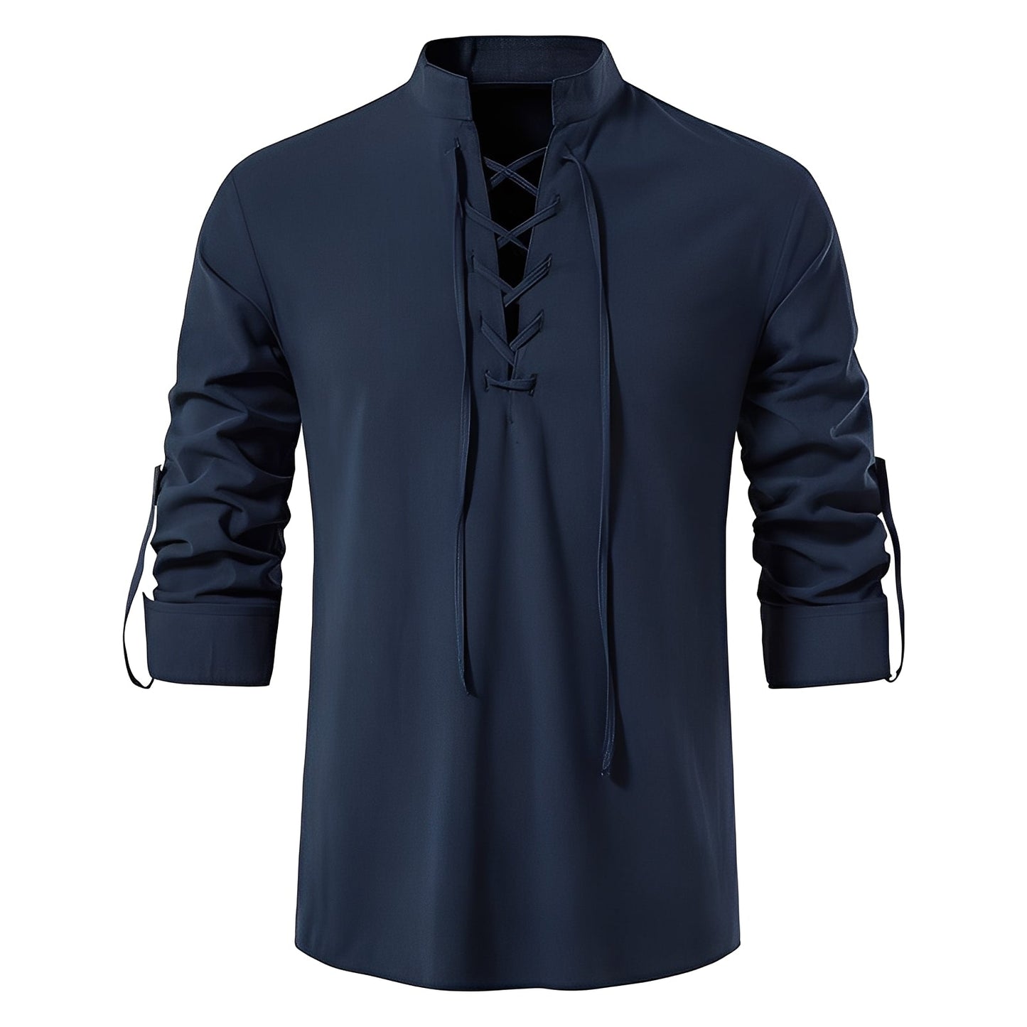 Josué - Chemise chic à col en V avec dentelle pour homme