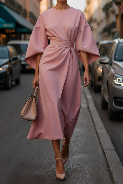 Elena - Robe large chic avec ceinture pour femmes