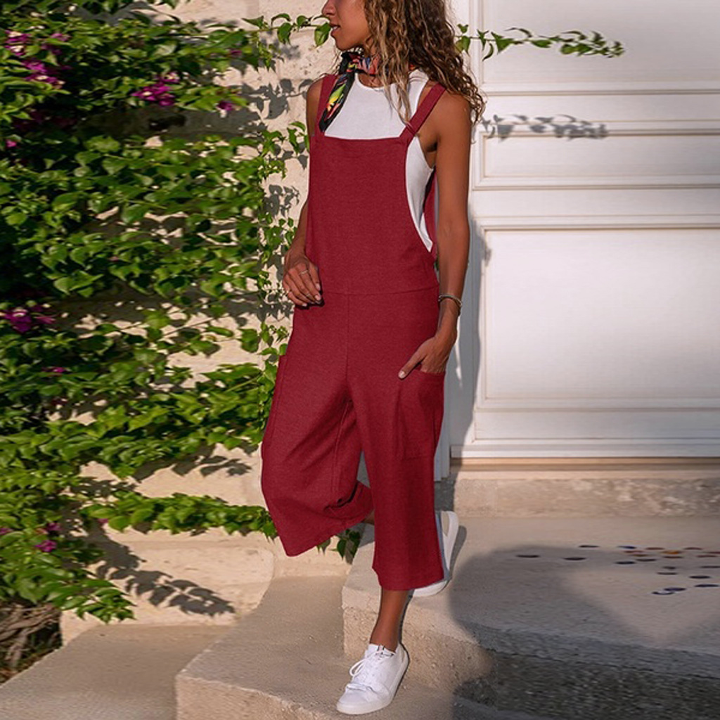 Sela - Salopette Large en Lin pour Femme